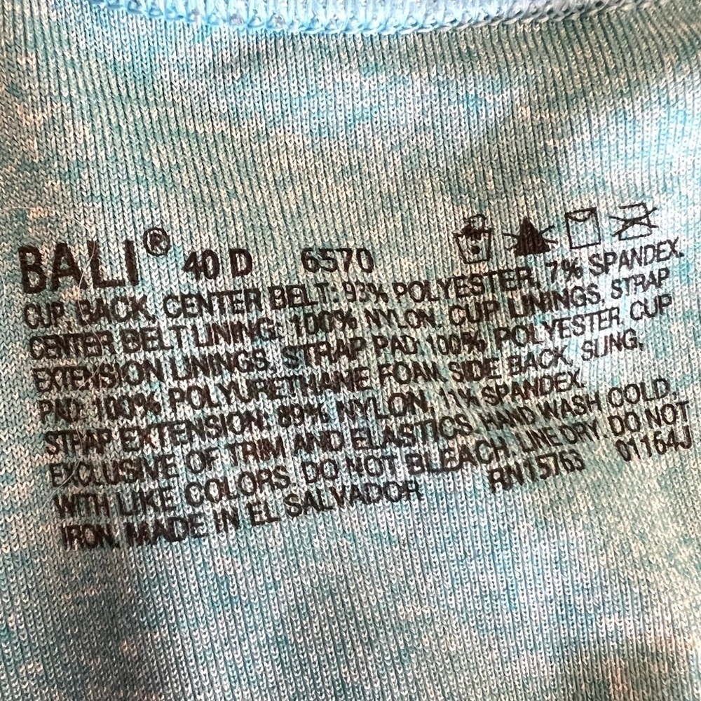 Bali Comfort Revolution Turquoise Bra 40D - Picture 6 of 6